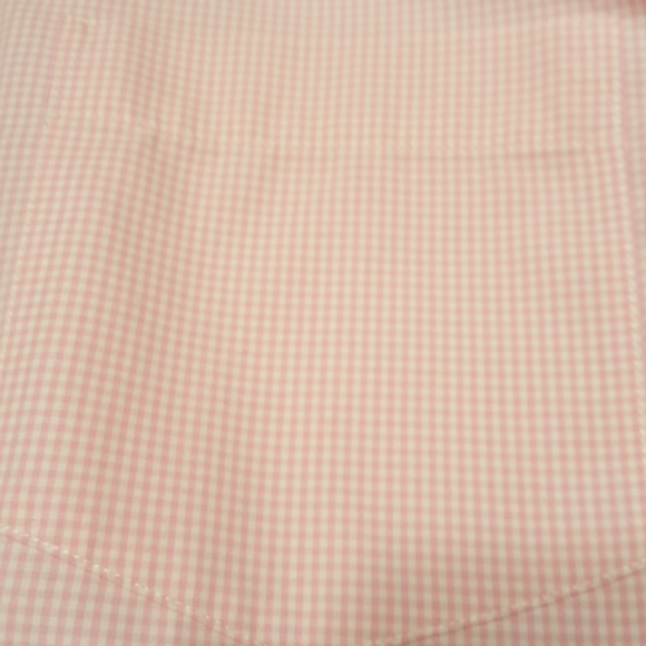 j. crew button down. pink and white small check - Picture 4 of 5